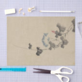 北斎の朝顔の青いつる植物 薄葉紙 (クラフト)