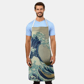 北斎の波素晴らしが神奈川から エプロン (着用した状態)