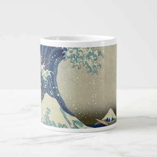 北斎の波素晴らしが神奈川から ジャンボコーヒーマグカップ (正面)