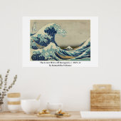 北斎の波素晴らしが神奈川から ポスター (キッチン)