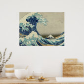 北斎の波素晴らしが神奈川から ポスター (キッチン)