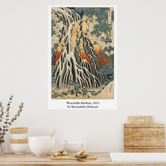 北斎の滝きりふり ポスター (キッチン)