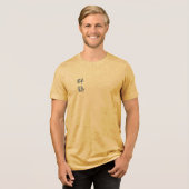 北斎の鶴の描き方 – 日本のミニマリストイエロー トライブレンドTシャツ (正面全面)