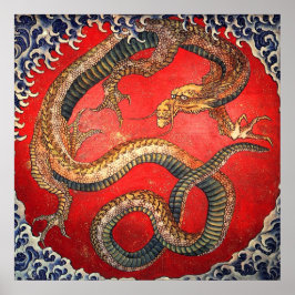 北斎の龍,北斎北斎龍，北斎 ポスター