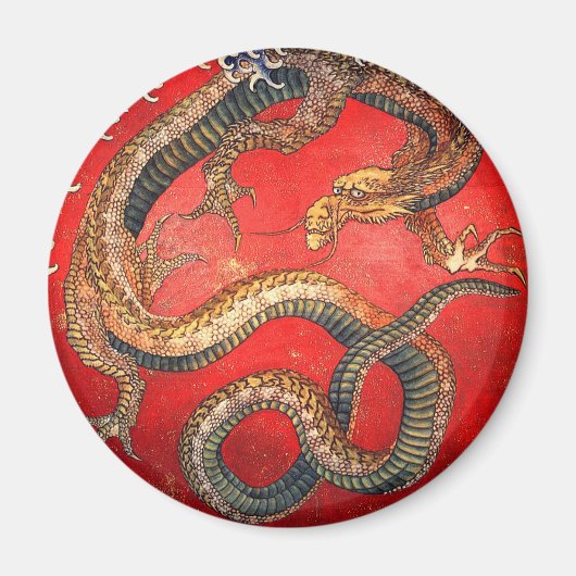 北斎の龍,北斎北斎龍，北斎 マグネット (正面)
