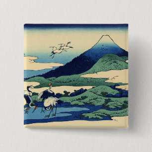北斎ア絵画ート山脈 缶バッジ