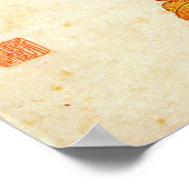 北斎オシロイバナに小鳥・北斎・バードミラビリス・ハラパ ポスター (角)