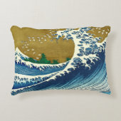 北斎ビッグウェーブジャパンヴィンテージ海 アクセントクッション (正面)