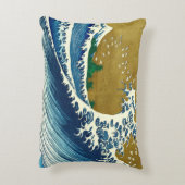 北斎ビッグウェーブジャパンヴィンテージ海 アクセントクッション (裏面(縦))