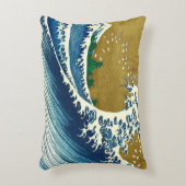 北斎ビッグウェーブジャパンヴィンテージ海 アクセントクッション (正面(垂直))