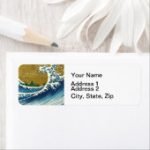 北斎ビッグウェーブ日本ヴィンテージ海 ラベル (インサイチュ)