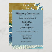 北斎ビッグウェーブ日本ヴィンテージ海 招待状 (正面/裏面)