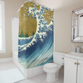 北斎ビッグウェーブ日本日本の美術 シャワーカーテン (インサイチュ)