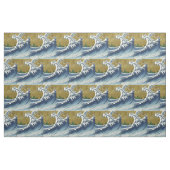 北斎ビッグウェーブ日本日本の美術 ファブリック (ファットクウォーター)