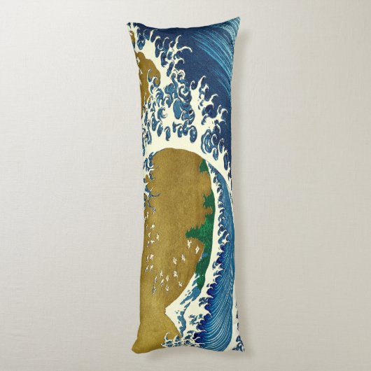北斎ビッグウェーブ日本日本の美術 ボディピロー (裏面 (縦))
