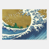 北斎ビッグウェーブ日本日本の美術 ラッピングペーパーシート (正面)