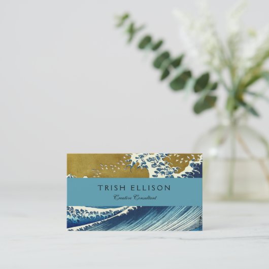 北斎ビッグウェーブ日本日本の美術 名刺 (スタンド正面)