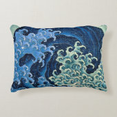 北斎フェミニン波ヴィンテージ海 アクセントクッション (正面)