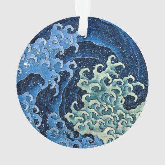 北斎フェミニン波ヴィンテージ海 オーナメント (裏面)