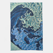 北斎フェミニン波ヴィンテージ海 キッチンタオル (縦)