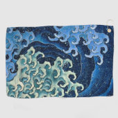 北斎フェミニン波ヴィンテージ海 ゴルフタオル (横)