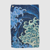 北斎フェミニン波ヴィンテージ海 ゴルフタオル (正面)