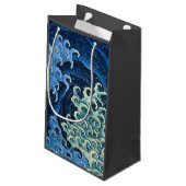 北斎フェミニン波ヴィンテージ海 スモールペーパーバッグ (裏面アングル)