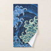 北斎フェミニン波ヴィンテージ海 バスタオルセット (ハンドタオル)