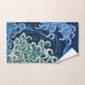 北斎フェミニン波ヴィンテージ海 バスタオルセット (ハンドタオル)