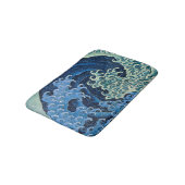 北斎フェミニン波ヴィンテージ海 バスマット (アングル)