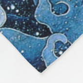 北斎フェミニン波ヴィンテージ海 フリースブランケット (角)