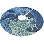 北斎フェミニン波ヴィンテージ海 ブラッシュドポリエステルツリースカート (アングル)