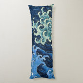 北斎フェミニン波ヴィンテージ海 ボディピロー (裏面 (縦))