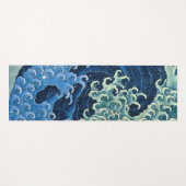 北斎フェミニン波ヴィンテージ海 ヨガマット (正面(横))
