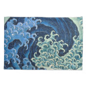 北斎フェミニン波ヴィンテージ海 枕カバー (裏面)