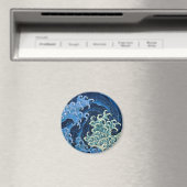 北斎フェミニン波日本ヴィンテージ海 マグネット (インサイチュ (食洗機))