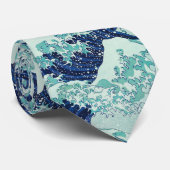 北斎ブルー波のパターン ネクタイ (ロール)