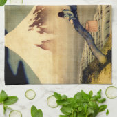 北斎ボーイビュー山富士日本のヴィンテージ キッチンタオル (折り畳み)