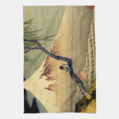 北斎ボーイビュー山富士日本のヴィンテージ キッチンタオル (縦)