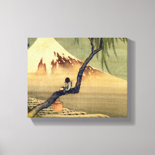 北斎ボーイビュー山富士日本のヴィンテージ キャンバスプリント (正面)