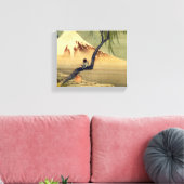 北斎ボーイビュー山富士日本のヴィンテージ キャンバスプリント (インサイチュ (リビング))