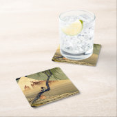 北斎ボーイビュー山富士日本のヴィンテージ スクエアペーパーコースター (インサイチュ)