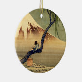 北斎ボーイビュー山富士日本のヴィンテージ セラミックオーナメント (右)