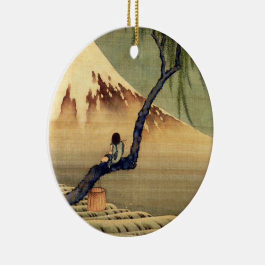 北斎ボーイビュー山富士日本のヴィンテージ セラミックオーナメント (右)