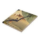 北斎ボーイビュー山富士日本のヴィンテージ タイル (側面)