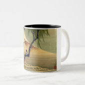 北斎ボーイビュー山富士日本のヴィンテージ ツートーンマグカップ (正面右)