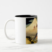 北斎ボーイビュー山富士日本のヴィンテージ ツートーンマグカップ (左)