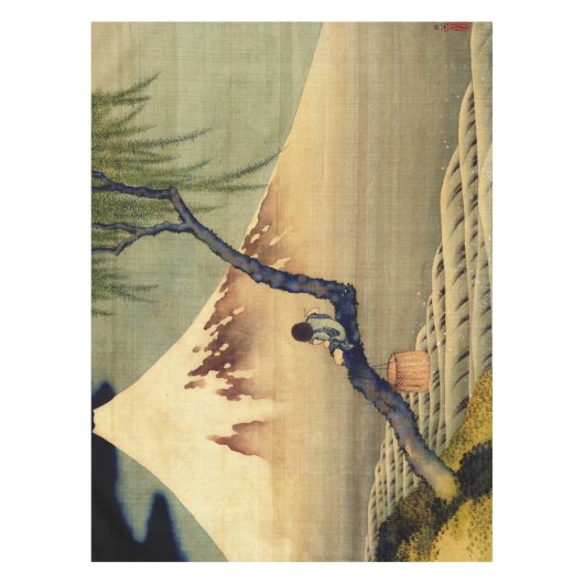 北斎ボーイビュー山富士日本のヴィンテージ テーブルクロス (正面)