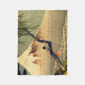 北斎ボーイビュー山富士日本のヴィンテージ フリースブランケット (正面)