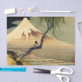 北斎ボーイビュー山富士日本のヴィンテージ 薄葉紙 (クラフト)